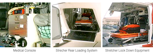 Medical Console / Stretcher Rear Loading System / Stretcher Lock Down Equipment
